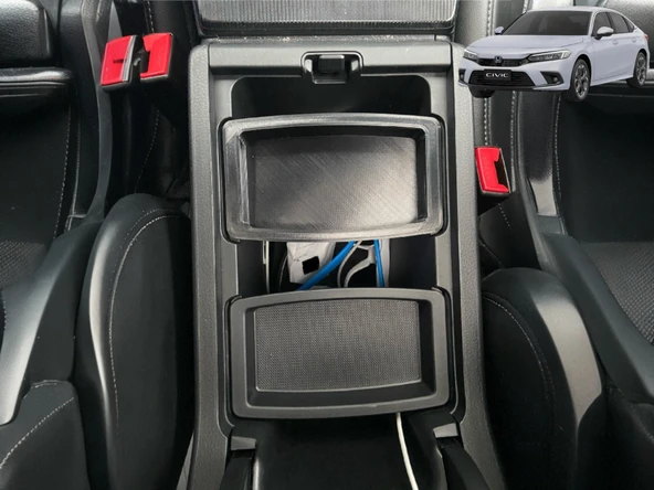 Honda Civic 11.Nesil Orta Kolçak Ayırıcı Bölme Organizeri 2021-2026 ürün görseli