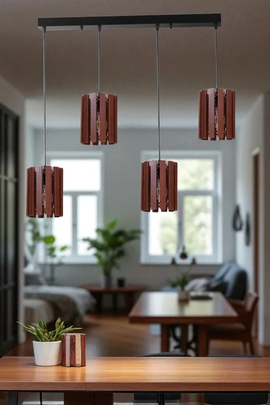 Lumexx KASNAK 4 LÜ SIRALI CEVİZ SARKIT ürün görseli