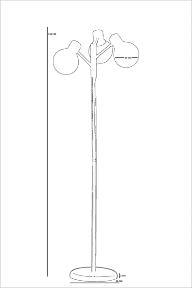 Lumexx SAFİR 3 LÜ TURUNCU LAMBADER BEYAZ CAMLI - Resim 4