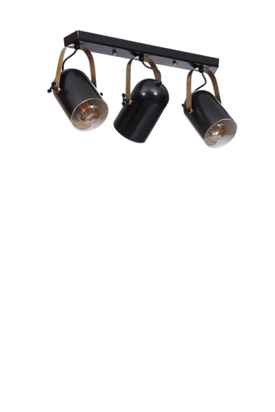 Lumexx LONDON 3 LÜ SIRALI SİYAH PLAFONYER AVİZE - Resim 2