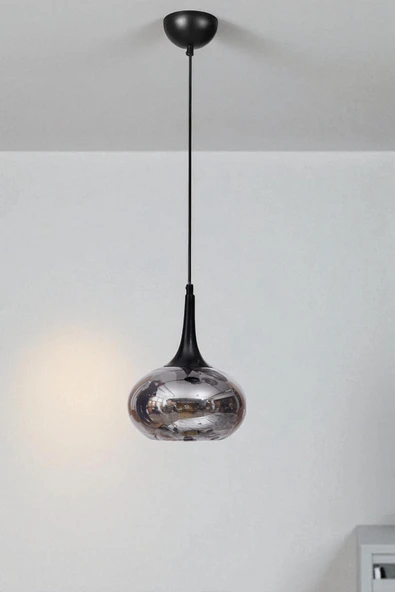 Lumexx ZARA TEKLİ SİYAH FÜME CAMLI SARKIT ürün görseli