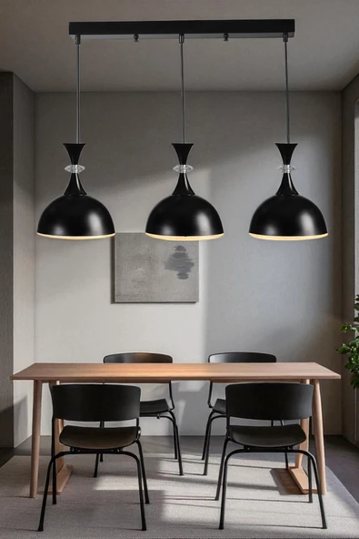 Lumexx AKAY 3 LÜ SIRALI SİYAH SARKIT ürün görseli