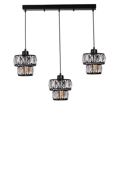 Lumexx LEO 3 LÜ SIRALI SİYAH SARKIT - Resim 2