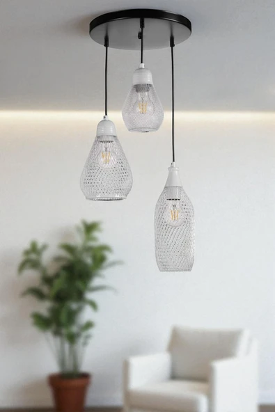 Lumexx KARMAŞIK 3 LÜ TEPSİLİ BEYAZ SARKIT ürün görseli