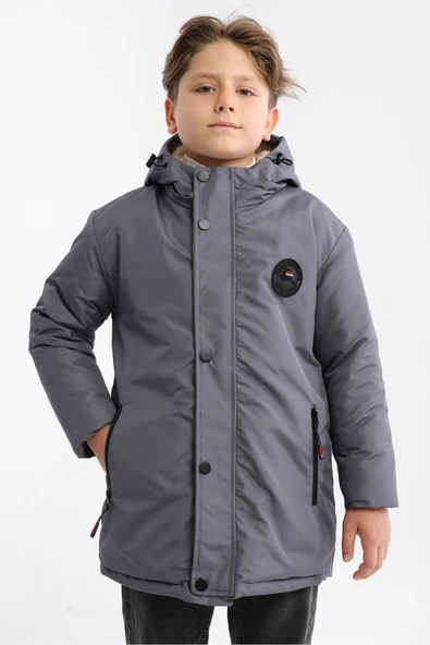 İçi Kürklü Su ve Rüzgar Geçirmez Erkek Çocuk Mont - Resim 7