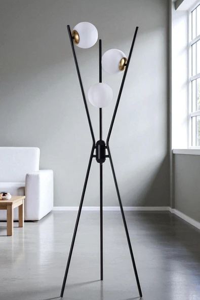 Lumexx KERVAN SİYAH LAMBADER BEYAZ CAMLI ürün görseli