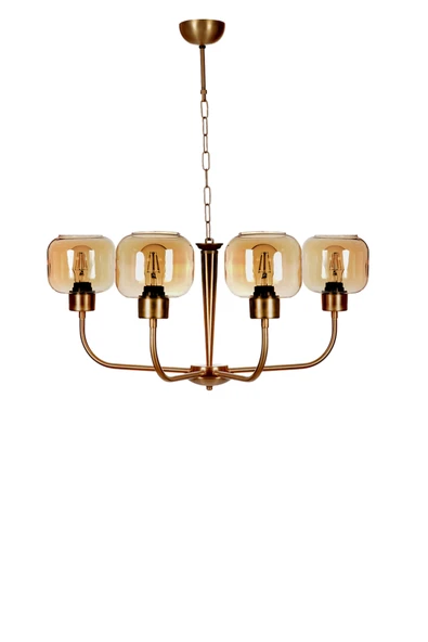 Lumexx APOLLO 4 LÜ ESKİTME BAL CAMLI AVİZE - Resim 2