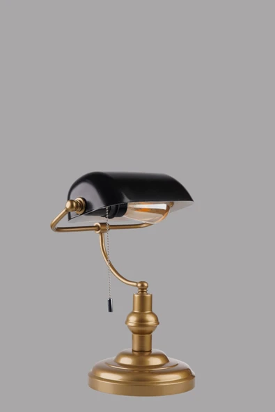 Lumexx BANKER ESKİTME-SİYAH MASA LAMBASI - Resim 4