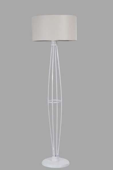 Lumexx HEDAR BEYAZ LAMBADER SİLİNDİR FİNLİ KREM ABAJURLU - Resim 3