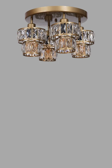 Lumexx LEO 4 LÜ TEPSİLİ ESKİTME PLAFONYER AVİZE - Resim 3