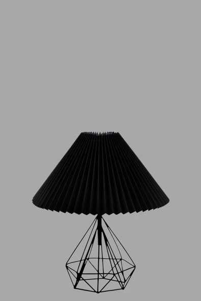 Lumexx PRAMİT SİYAH PİLELİ SİYAH MASA LAMBASI - Resim 2