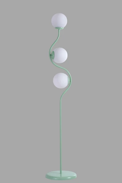 Lumexx TURAN 3 LÜ YEŞİL LAMABDER BEYAZ CAMLI - Resim 3