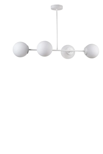 Lumexx YENİ FAVORİ 4 LÜ BEYAZ CAMLI AVİZE - Resim 2