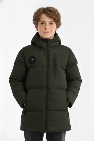 İçi Kürklü Su ve Rüzgar Geçirmez Erkek Çocuk Mont - Resim 3