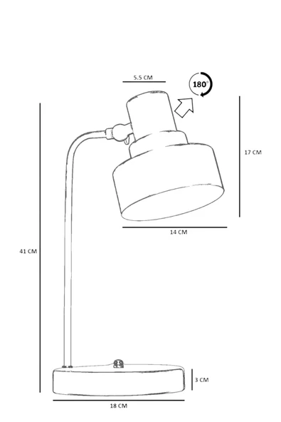 Lumexx DANİEL BEYAZ MASA LAMBASI - Resim 5