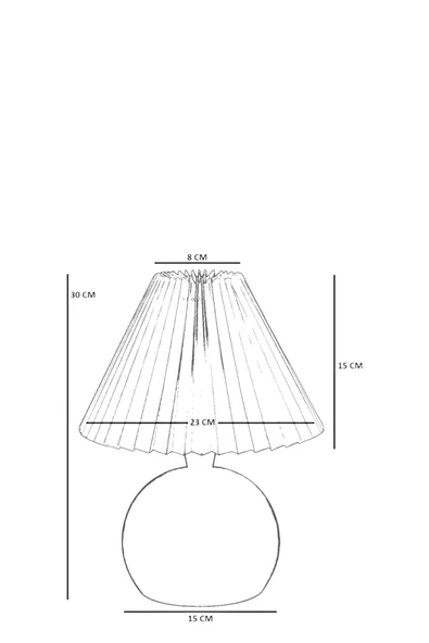 Lumexx OLİVER SİYAH PİLELİ KREM ABAJURLU MASA LAMBASI - Resim 5