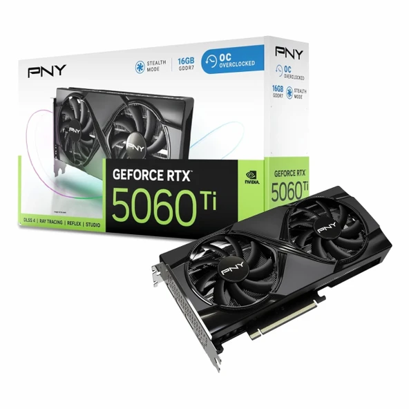 PNY Dual GeForce RTX 5060 Ti OC 16GB GDDR7 128Bit HDMI/DP Ekran Kartı ürün görseli 1