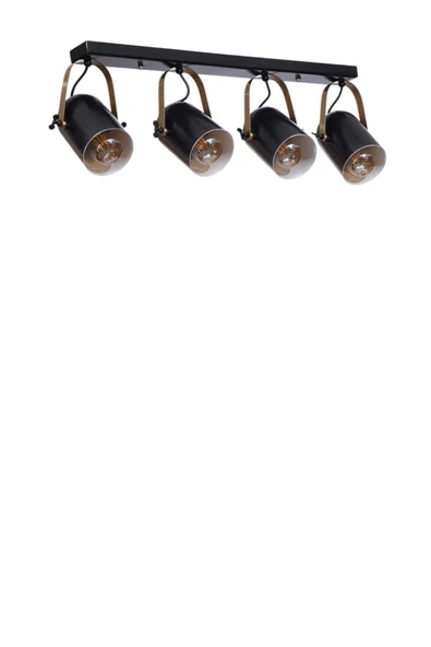 Lumexx LONDON 4 LÜ SIRALI SİYAH PLAFONYER AVİZE - Resim 4