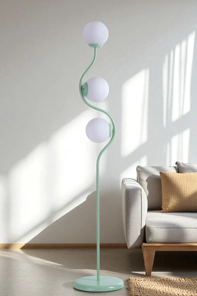 Lumexx TURAN 3 LÜ YEŞİL LAMABDER BEYAZ CAMLI ürün görseli