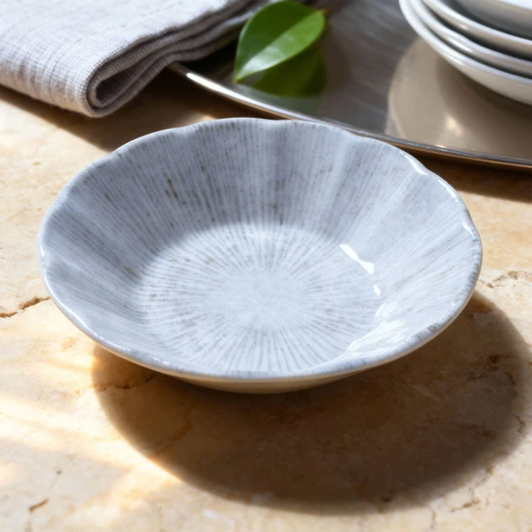 GÜRAL PORSELEN Acem 12 Parça 10 cm Çay Tabağı 1401 - Resim 7