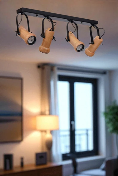 Lumexx PASCAL 4 LÜ SIRALI NATUREL PLAFONYER AVİZE ürün görseli