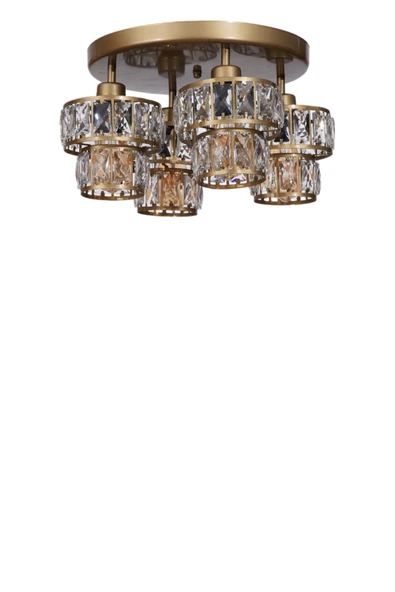 Lumexx LEO 4 LÜ TEPSİLİ ESKİTME PLAFONYER AVİZE - Resim 2