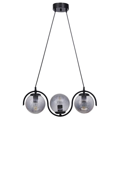 Lumexx ZOE 3 LÜ SİYAH FÜME CAMLI SARKIT - Resim 2