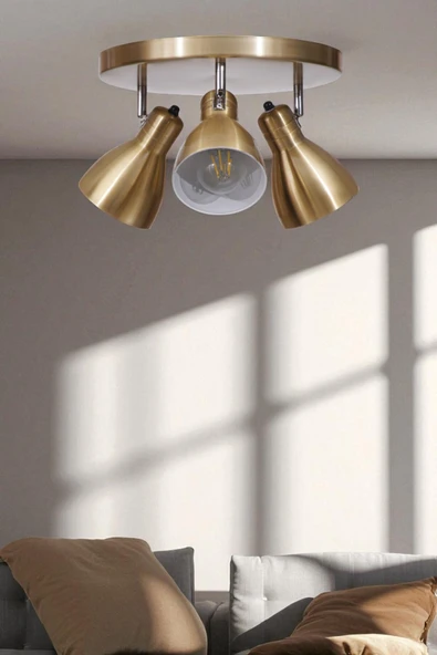 Lumexx OTİS 3 LÜ TEPSİLİ ESKİTME PLAFONYER AVİZE ürün görseli