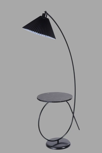 Lumexx KAYA SEHBALI SİYAH LAMBADER PİLELİ SİYAH ABAJURLU - Resim 3