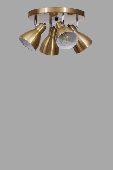 Lumexx OTİS 4 LÜ TEPSİLİ ESKİTME PLAFONYER AVİZE - Resim 3