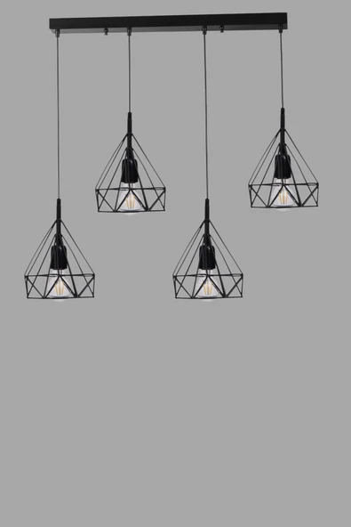 Lumexx PRAMİT 4 LÜ SIRALI SİYAH SARKIT - Resim 3