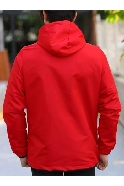 İçi Astarlı Su ve Rüzgar Geçirmez Erkek Cepli Yağmurluk - Resim 7