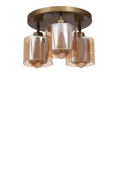 Lumexx YENİ SAHRA 3 LÜ TEPSİLİ ESKİTME PLAFONYER AVİZE - Resim 2