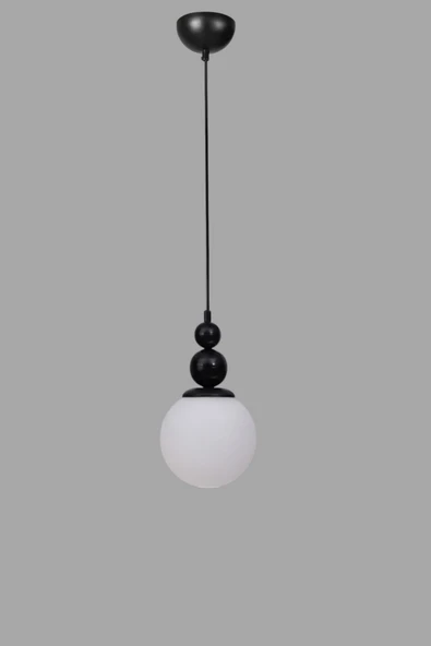 Lumexx YAREN TEKLİ SİYAH BEYAZ CAMLI SARKIT - Resim 3