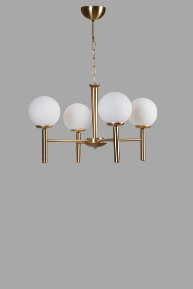 Lumexx LUKE 4 LÜ ESKİTME BEYAZ CAMLI AVİZE - Resim 3