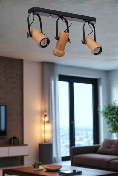 Lumexx PASCAL 3 LÜ SIRALI NATUREL PLAFONYER AVİZE ürün görseli