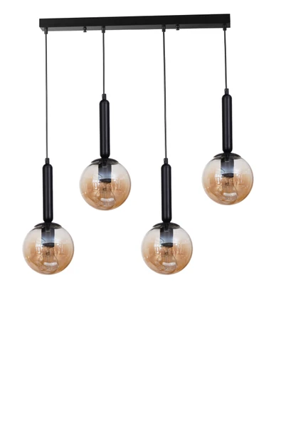 Lumexx SEZGİ 4 LÜ SIRALI SİYAH BAL CAMLI SARKIT - Resim 2