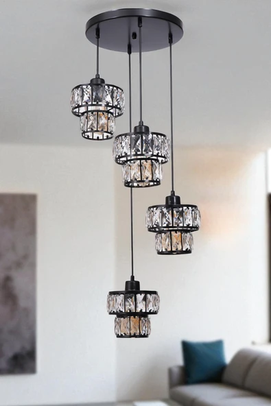 Lumexx LEO 4 LÜ TEPSİLİ SİYAH SARKIT ürün görseli