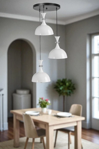 Lumexx AKAY 3 LÜ TEPSİLİ BEYAZ SARKIT ürün görseli