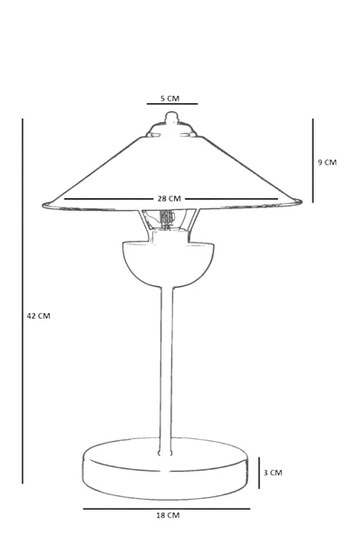 Lumexx GALE SİYAH METAL BAŞLIKLI MASA LAMBASI - Resim 5