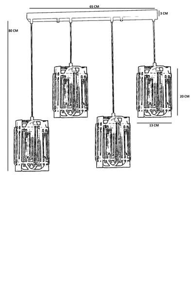 Lumexx BALA 4 LÜ SIRALI ESKİTME SARKIT - Resim 4