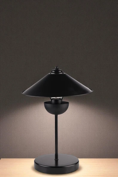 Lumexx GALE SİYAH METAL BAŞLIKLI MASA LAMBASI - Resim 2