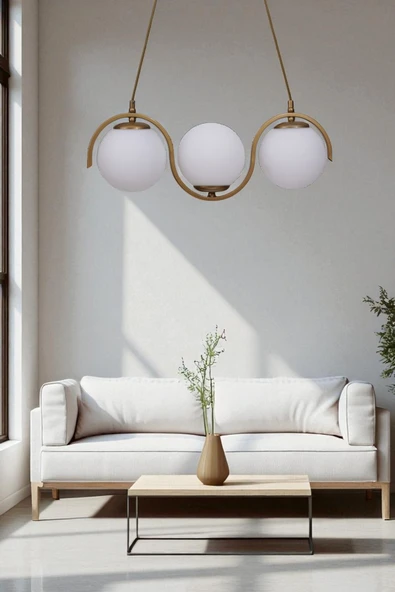 Lumexx ZOE 3 LÜ ESKİTME BEYAZ CAMLI SARKIT ürün görseli