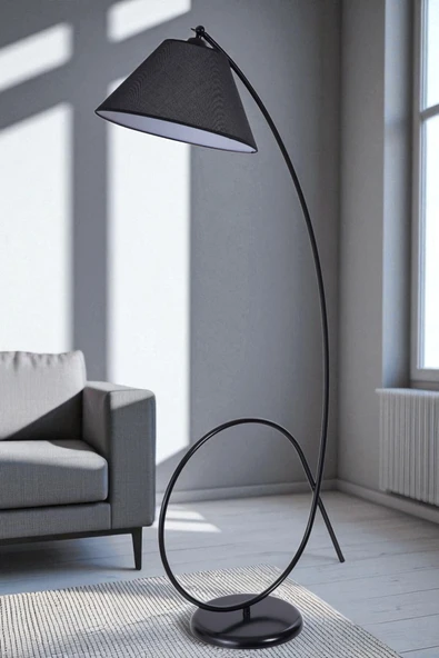 Lumexx KAYA SİYAH LAMBADER PRAMİT HASIR SİYAH ABAJURLU ürün görseli