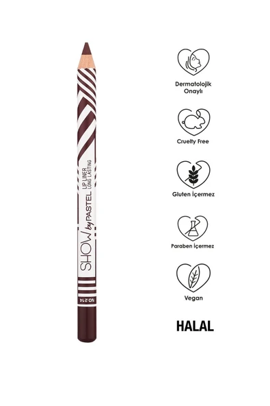 Show By Pastel Lip Liner - Acı Kahve Dudak Kalemi 214 1.14 g - 5