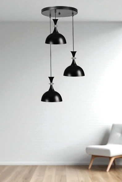 Lumexx AKAY 3 LÜ TEPSİLİ SİYAH SARKIT ürün görseli