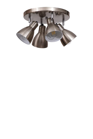 Lumexx OTİS 4 LÜ TEPSİLİ MAT KROM PLAFONYER AVİZE - Resim 2