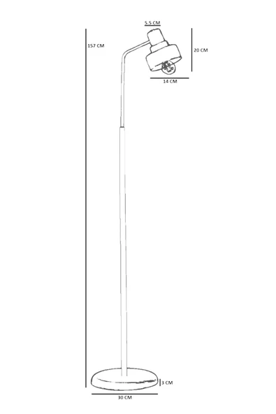 Lumexx PAMİR SİYAH LAMBADER METAL BAŞLIKLI - Resim 4