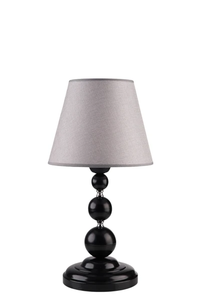 Lumexx HAYAL SİYAH PRAMİT HASIR GRİ ABAJURLU MASA LAMBASI - Resim 3