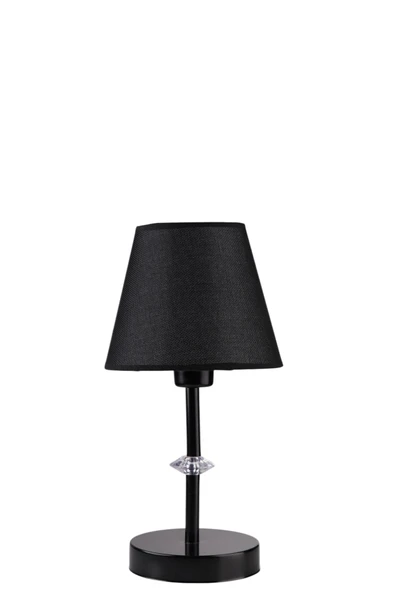 Lumexx ÜSKÜP SİYAH HASIR SİYAH ABAJURLU MASA LAMBASI - Resim 3
